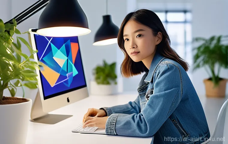 AI 기반 디자인 - **Prompt:** A young, energetic female designer, dressed in stylish casual wear (jeans, a neat top, a...