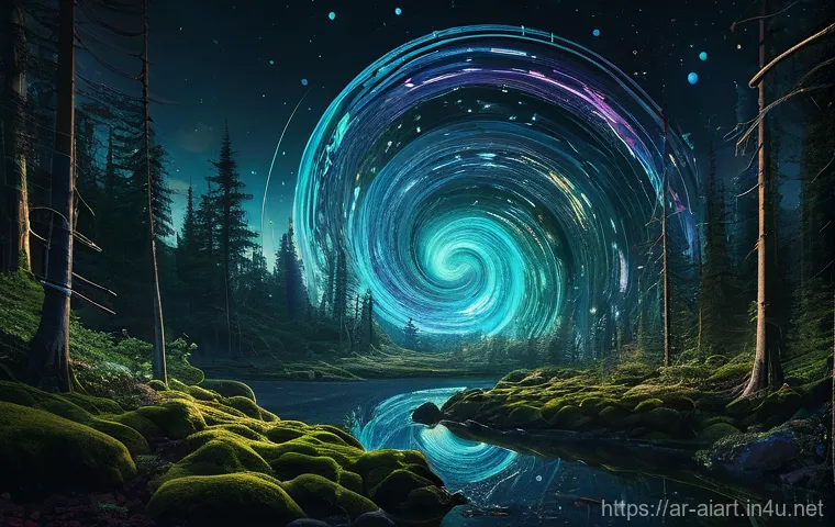 AI 예술가 인터뷰 - **Prompt:** "A highly detailed, cinematic wide shot of a futuristic art studio where a female artist...