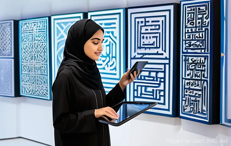 AI 예술과 글자 디자인 - **Prompt:** "A masterful elderly Arab calligrapher, male, with a serene expression, wearing a pristi...