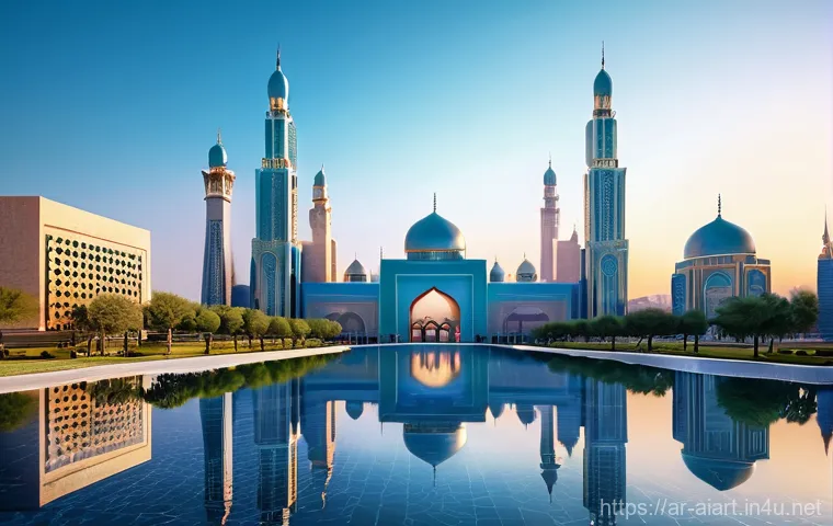 AI 예술과 글자 디자인 - **Prompt:** "A dynamic contemporary Arab artist, female, in her early 30s, wearing stylish, modern a...